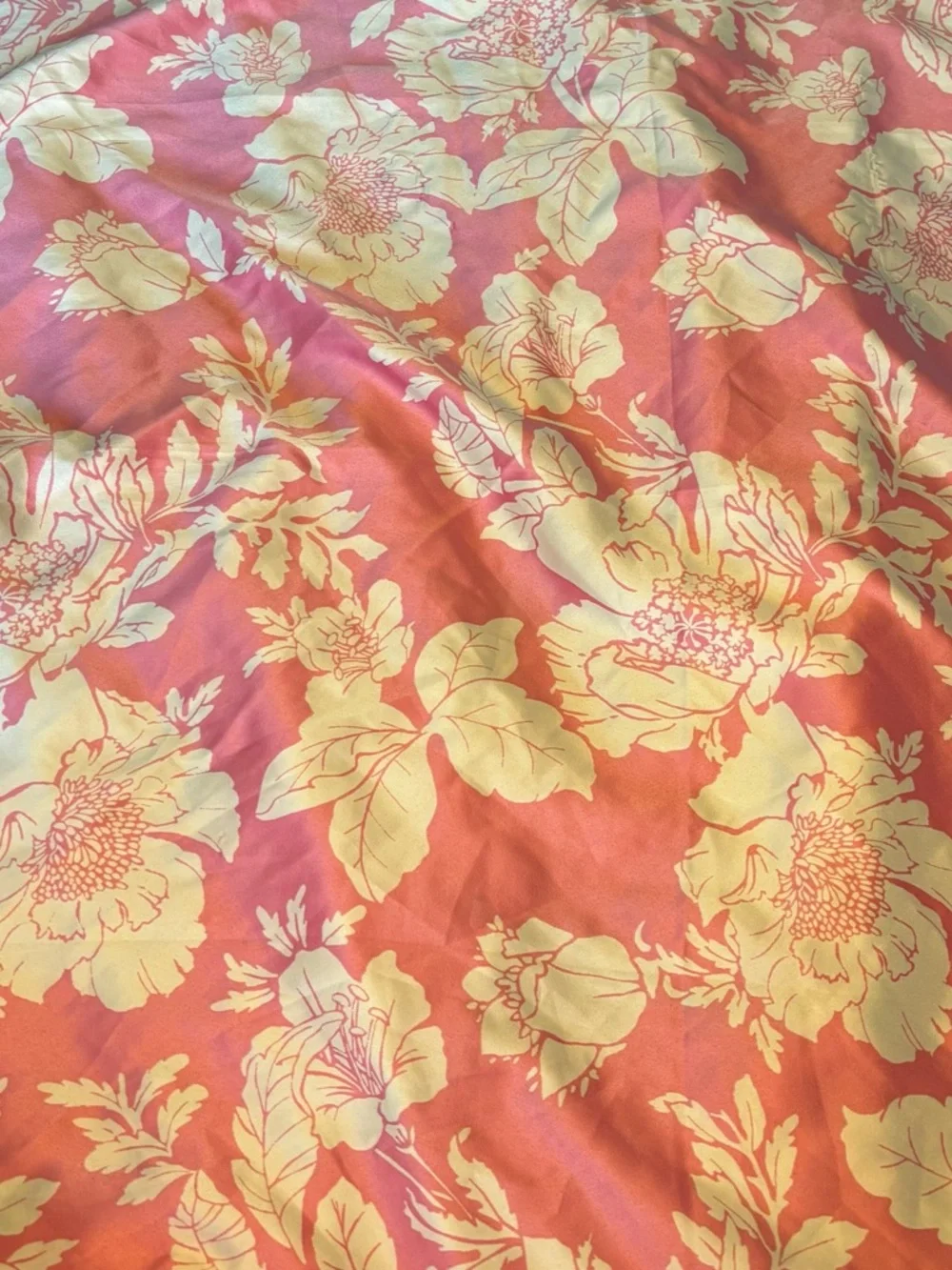 Old Navy Pink and Cream Floral Scarf